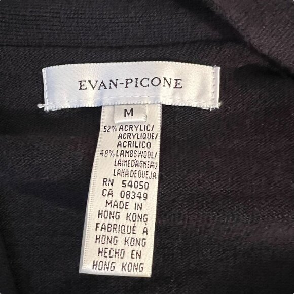 Vintage Cardigan Gold Button Argyle Academia Wool Blue Old Money Grandpa Size M - Picture 4 of 12